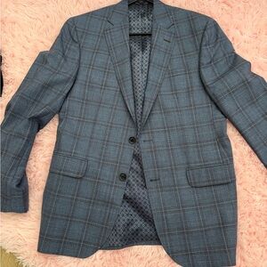 Ted Baker Blue Windowpane Lightweight Sport Jacket